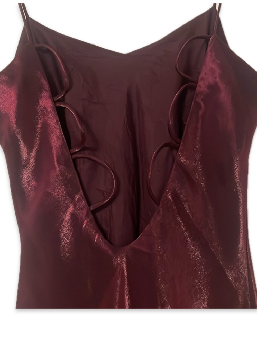 Fairweather Purple Satin Lace Up Back Slip Maxi Dress Prom Gala Wedding Small - Picture 4 of 10